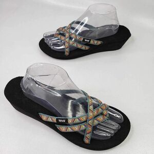 Teva Wedge Sandals Women’s Multicolor Olowahu Strap Lightweight Size 10